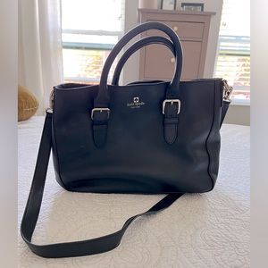 Kate Spade large black leather bag - great for work!